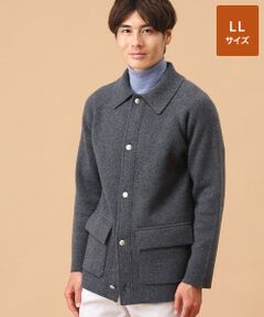 TAKASHIMAYA タカシマヤ　カシミヤ　フード付ニットブルゾン フード付ニットブルゾン【LL】 （その他アウター）｜TAKASHIMAYA