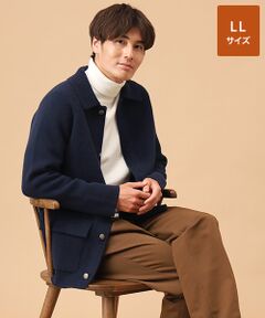 TAKASHIMAYA タカシマヤ　カシミヤ　フード付ニットブルゾン フード付ニットブルゾン【LL】 （その他アウター）｜TAKASHIMAYA