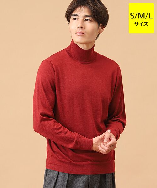 TAKASHIMAYA CASHMERE(レディース、メンズ)/タカシマヤカシミヤ(レディース、メンズ) カシミヤシルク タートルネックセーター【S/M/L】 レッド M TAKASHIMAYA CASHMERE(レディース、メンズ)/タカシマヤカシミヤ(レディース、メンズ) カシミヤシルク タートルネックセーター【S/M/L】 レッド M