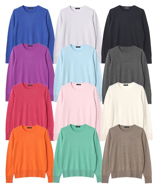 TAKASHIMAYA CASHMERE 家で洗えるカシミヤセーター Lサイズ カシミヤ クルーネックセーター【LL】 （ニット・セーター