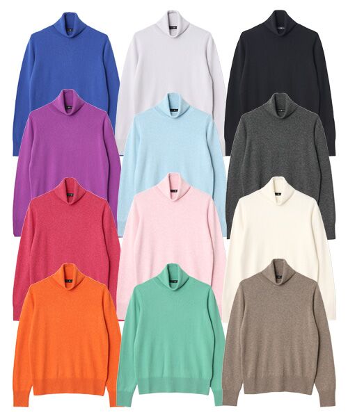 最終】イタリア製 マロンブラウン 上質カシミアタートルニット メンズM カシミヤ タートルネックセーター【S/M/L】 （ニット・セーター