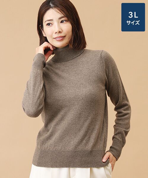 TAKASHIMAYA CASHMERE(レディース、メンズ) カシミヤ タートルネックセーター【3L】 ¥16,500