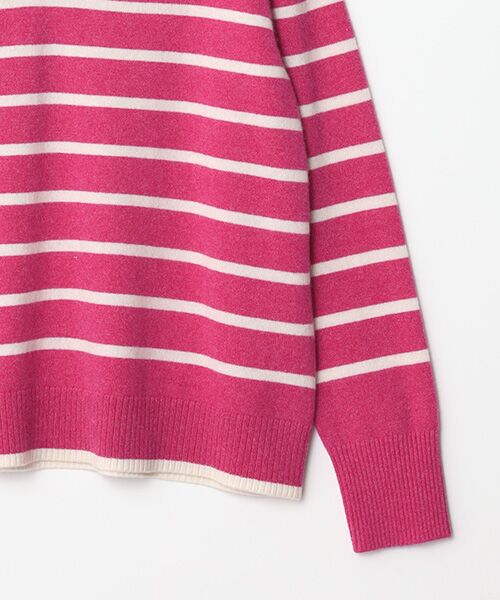 TAKASHIMAYA CASHMERE(レディース、メンズ) / タカシマヤカシミヤ(レディース、メンズ) ニット・セーター | カシミヤ ボーダーVネックセーター【S/M/L】 | 詳細5