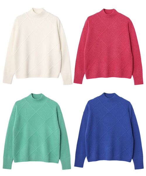 TAKASHIMAYA CASHMERE(レディース、メンズ) / タカシマヤカシミヤ(レディース、メンズ) ニット・セーター | カシミヤ ダイヤ柄セーター【S/M/L】 | 詳細12