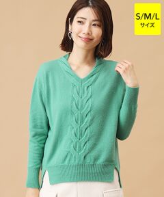 TAKASHIMAYA CASHMERE(レディース、メンズ) / タカシマヤカシミヤ(レディース、メンズ) ニット・セーター | カシミヤ ケーブルＶネックセーター【S/M/L】