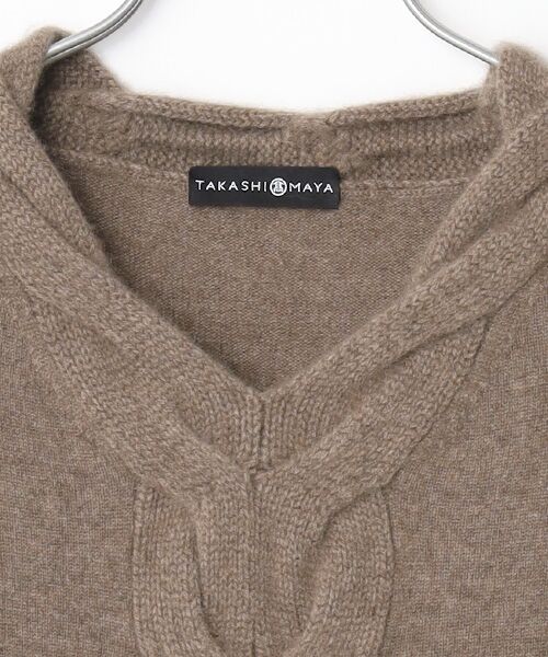 TAKASHIMAYA CASHMERE(レディース、メンズ) / タカシマヤカシミヤ(レディース、メンズ) ニット・セーター | カシミヤ ケーブルＶネックセーター【S/M/L】 | 詳細1