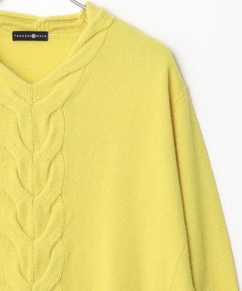 TAKASHIMAYA CASHMERE(レディース、メンズ) / タカシマヤカシミヤ(レディース、メンズ) ニット・セーター | カシミヤ ケーブルＶネックセーター【S/M/L】 | 詳細4