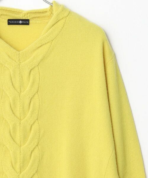 TAKASHIMAYA CASHMERE(レディース、メンズ) / タカシマヤカシミヤ(レディース、メンズ) ニット・セーター | カシミヤ ケーブルＶネックセーター【LL】 | 詳細4
