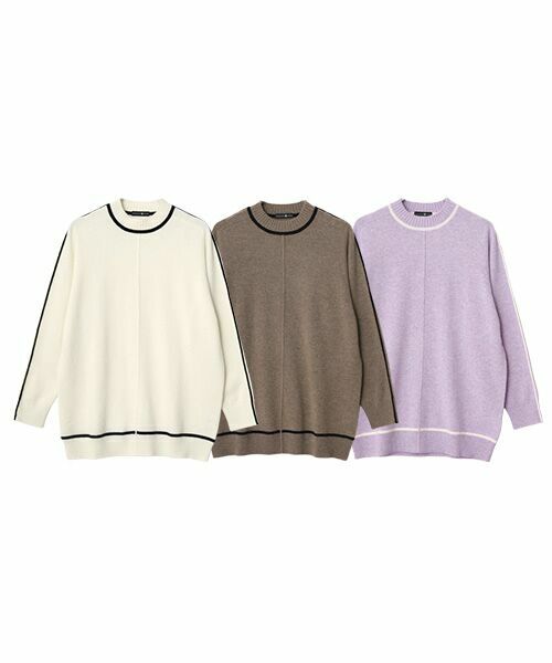 TAKASHIMAYA CASHMERE(レディース、メンズ) / タカシマヤカシミヤ(レディース、メンズ) ニット・セーター | カシミヤ ラインデザインチュニック【LL】 | 詳細9