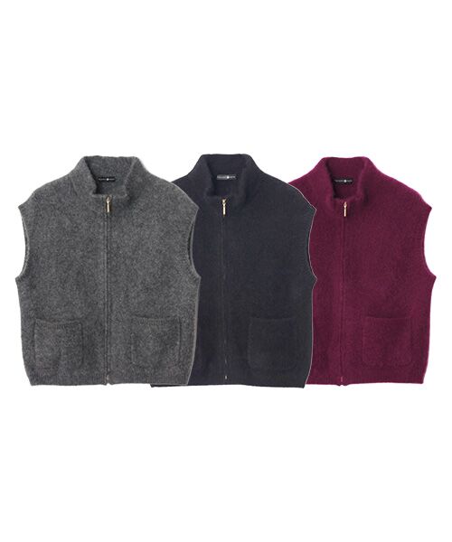 TAKASHIMAYA CASHMERE(レディース、メンズ) / タカシマヤカシミヤ(レディース、メンズ) ベスト | カシミヤシルク ジップジレ【S-M/M-L】 | 詳細10