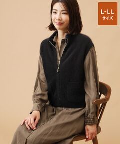 TAKASHIMAYA CASHMERE(レディース、メンズ) / タカシマヤカシミヤ(レディース、メンズ) ベスト | カシミヤシルク ジップジレ【L-LL】