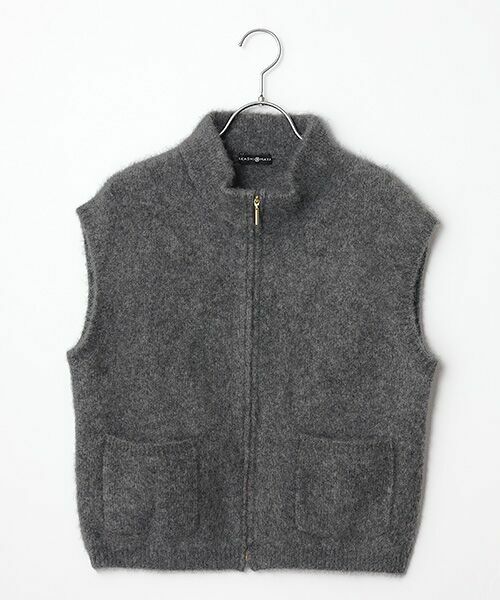 TAKASHIMAYA CASHMERE(レディース、メンズ) / タカシマヤカシミヤ(レディース、メンズ) ベスト | カシミヤシルク ジップジレ【L-LL】 | 詳細2