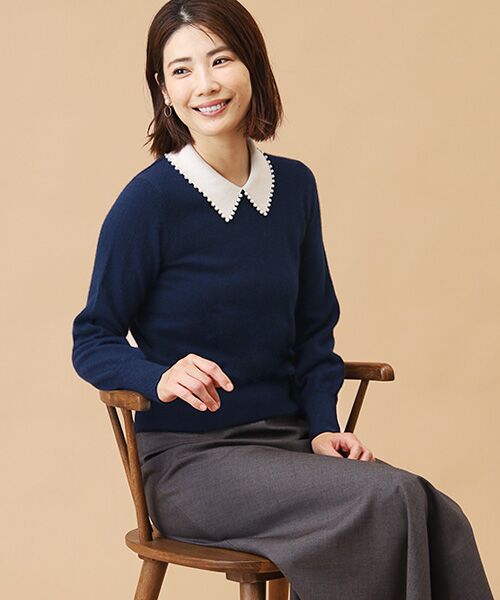 【美品】ダーマコレクション ウール カシミヤ パンダニットセーター M 美品】ダーマコレクション ウール カシミヤ パンダニット
