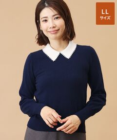 【タカシマヤ】カシミヤセーター　L size 洗える】ソフトカシミヤミックス ハイネックニット （ニット