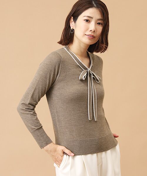 TAKASHIMAYA CASHMERE(レディース、メンズ) / タカシマヤカシミヤ(レディース、メンズ) ニット・セーター | カシミヤ ボウタイセーター【S/M/L】 | 詳細8
