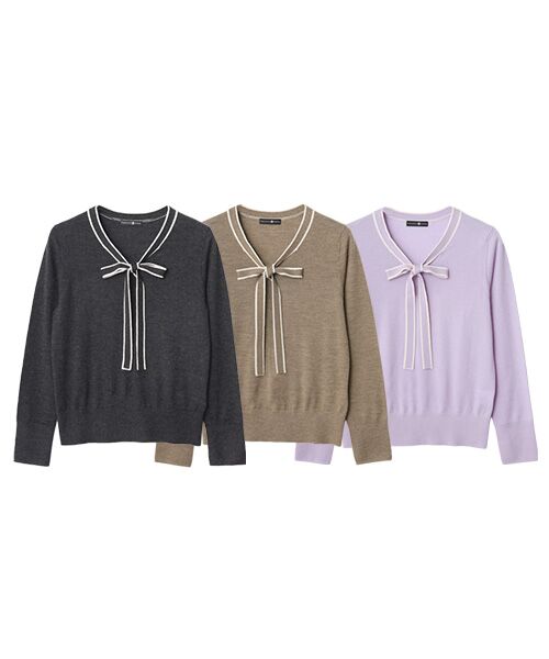 TAKASHIMAYA CASHMERE(レディース、メンズ) / タカシマヤカシミヤ(レディース、メンズ) ニット・セーター | カシミヤ ボウタイセーター【S/M/L】 | 詳細12