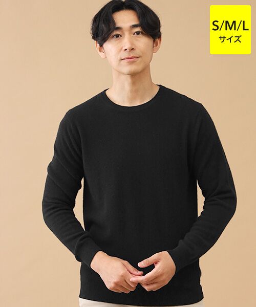 TAKASHIMAYA CASHMERE(レディース、メンズ) / タカシマヤカシミヤ(レディース、メンズ) ニット・セーター | カシミヤ クルーネックセーター【S/M/L】(ブラック)