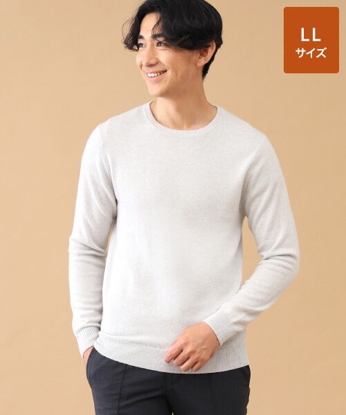 TAKASHIMAYA CASHMERE(レディース、メンズ) / タカシマヤカシミヤ(レディース、メンズ) ニット・セーター | カシミヤ クルーネックセーター【LL】(スノーホワイト)