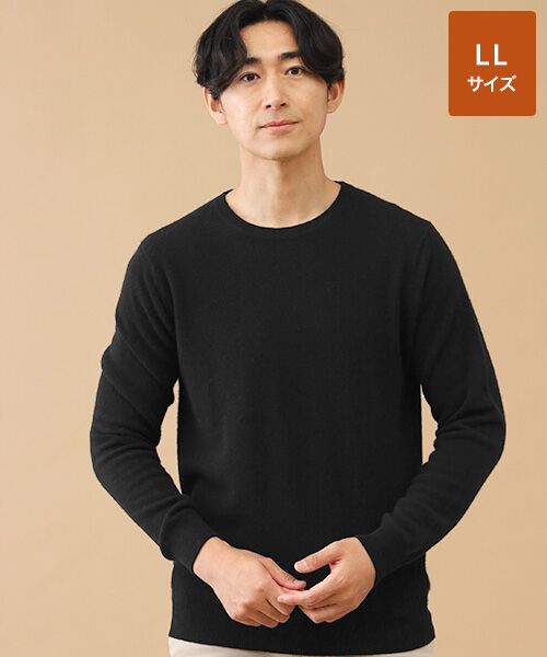 TAKASHIMAYA CASHMERE(レディース、メンズ) / タカシマヤカシミヤ(レディース、メンズ) ニット・セーター | カシミヤ クルーネックセーター【LL】(ブラック)