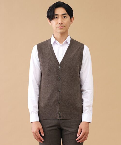 TAKASHIMAYA CASHMERE(レディース、メンズ) / タカシマヤカシミヤ(レディース、メンズ) 未設定 | カシミヤ 前開きベスト【S/M/L】 | 詳細5