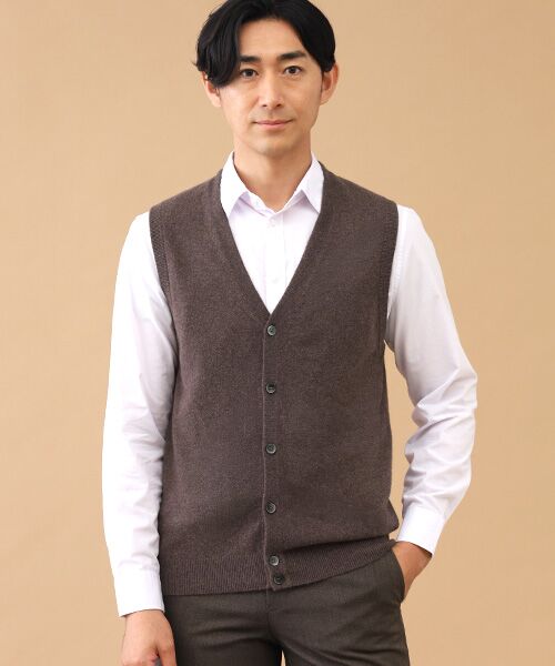 TAKASHIMAYA CASHMERE(レディース、メンズ) / タカシマヤカシミヤ(レディース、メンズ) 未設定 | カシミヤ 前開きベスト【LL】 | 詳細2