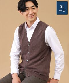 TAKASHIMAYA CASHMERE(レディース、メンズ) / タカシマヤカシミヤ(レディース、メンズ) 未設定 | カシミヤ 前開きベスト【3L】
