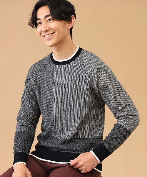 TAKASHIMAYA CASHMERE(レディース、メンズ) / タカシマヤカシミヤ(レディース、メンズ) ニット・セーター | カシミヤ クレイジーパターンセーター【LL】 | 詳細1