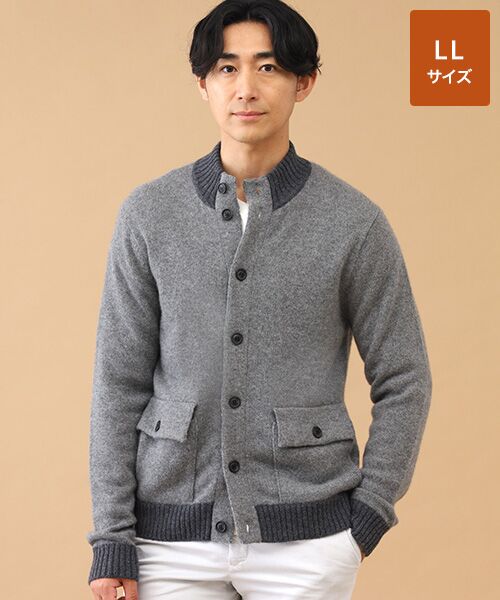 TAKASHIMAYA CASHMERE(レディース、メンズ) / タカシマヤカシミヤ(レディース、メンズ) その他アウター | カシミヤ スタンドカラーブルゾン【LL】（グレー）