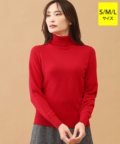 TAKASHIMAYA CASHMERE(レディース、メンズ) / タカシマヤカシミヤ(レディース、メンズ) ニット・セーター | カシミヤ タートルネックセーター【S/M/L】(レッド)