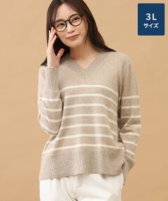 TAKASHIMAYA CASHMERE(レディース、メンズ) / タカシマヤカシミヤ(レディース、メンズ) ニット・セーター | カシミヤ Vネックセーター【3L】