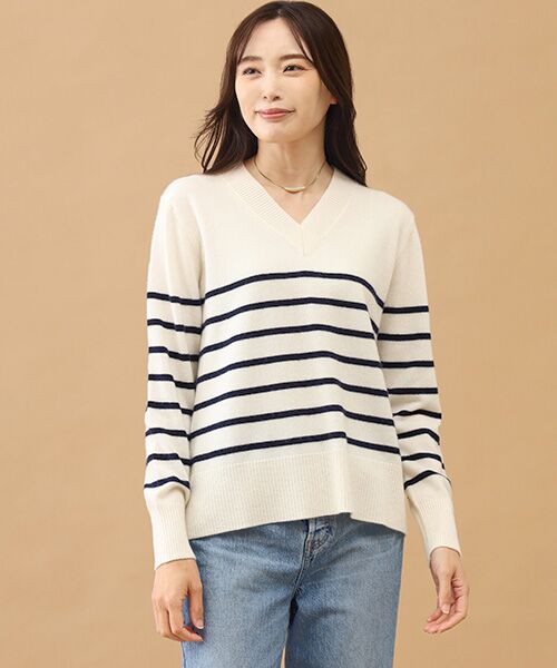 TAKASHIMAYA CASHMERE(レディース、メンズ) / タカシマヤカシミヤ(レディース、メンズ) ニット・セーター | カシミヤ Vネックセーター【3L】 | 詳細3