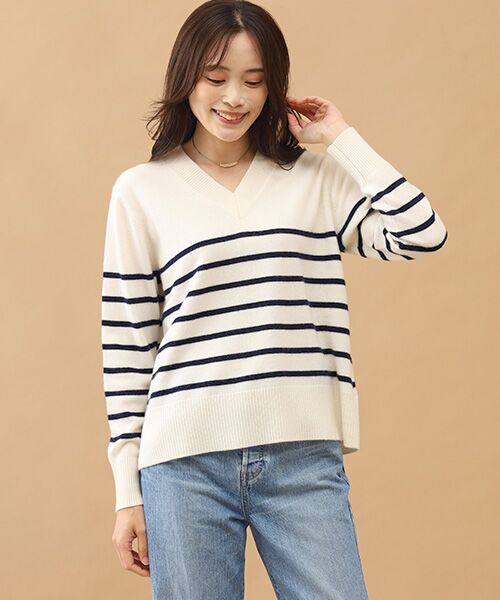 TAKASHIMAYA CASHMERE(レディース、メンズ) / タカシマヤカシミヤ(レディース、メンズ) ニット・セーター | カシミヤ Vネックセーター【3L】 | 詳細4