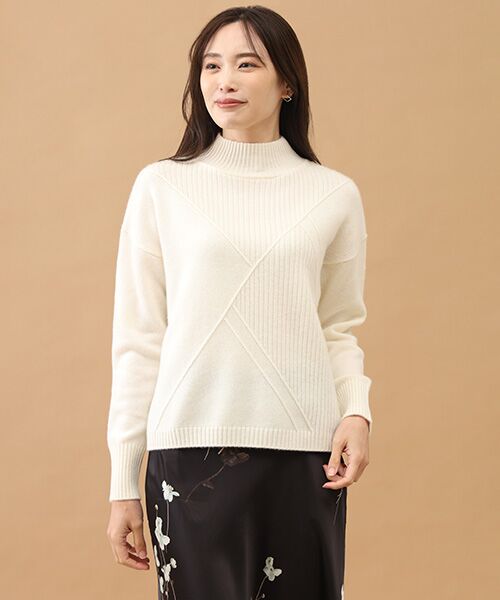 TAKASHIMAYA CASHMERE(レディース、メンズ) / タカシマヤカシミヤ(レディース、メンズ) ニット・セーター | カシミヤ クロスデザインセーター【S/M/L】 | 詳細1