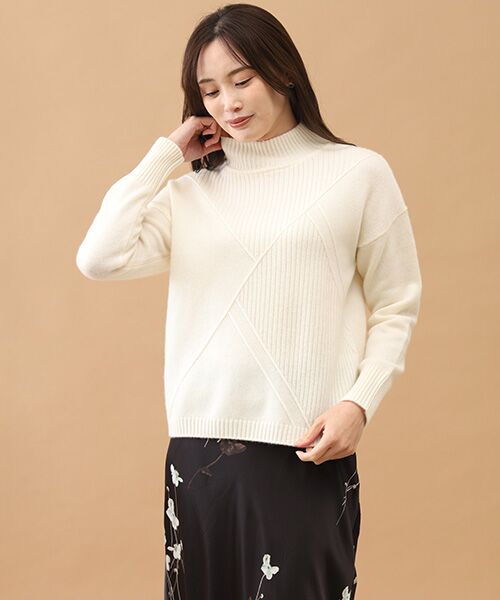 TAKASHIMAYA CASHMERE(レディース、メンズ) / タカシマヤカシミヤ(レディース、メンズ) ニット・セーター | カシミヤ クロスデザインセーター【S/M/L】 | 詳細2