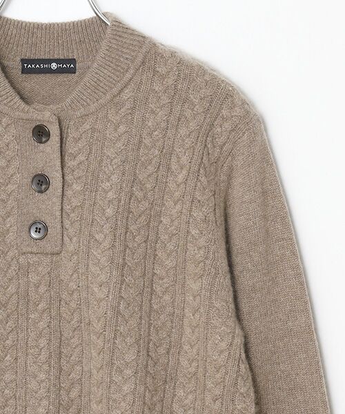 TAKASHIMAYA CASHMERE(レディース、メンズ) / タカシマヤカシミヤ(レディース、メンズ) ニット・セーター | カシミヤ ハーフボタンケーブルセーター【S/M/L】 | 詳細14
