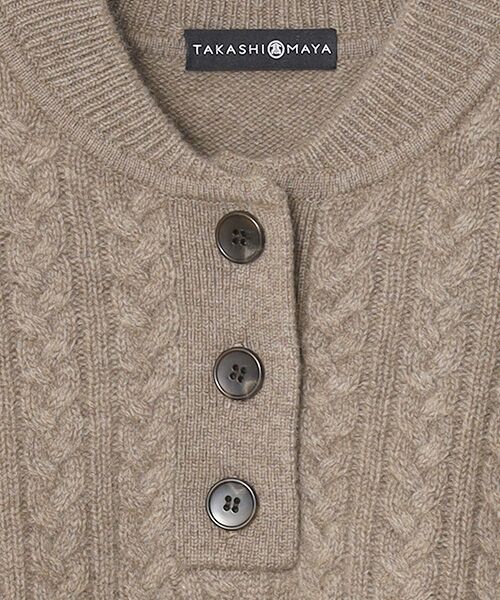 TAKASHIMAYA CASHMERE(レディース、メンズ) / タカシマヤカシミヤ(レディース、メンズ) ニット・セーター | カシミヤ ハーフボタンケーブルセーター【S/M/L】 | 詳細16