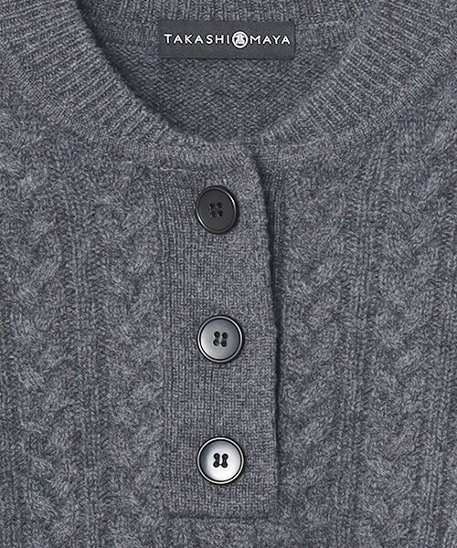 TAKASHIMAYA CASHMERE(レディース、メンズ) / タカシマヤカシミヤ(レディース、メンズ) ニット・セーター | カシミヤ ハーフボタンケーブルセーター【S/M/L】 | 詳細11