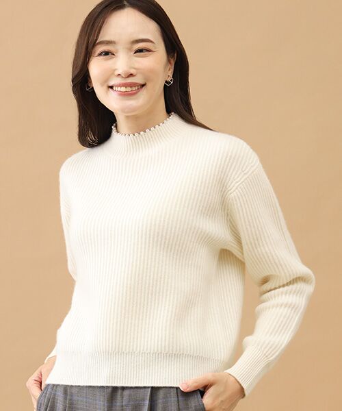 TAKASHIMAYA CASHMERE(レディース、メンズ) / タカシマヤカシミヤ(レディース、メンズ) ニット・セーター | カシミヤ パール調ネックプルオーバー【LL】 | 詳細2