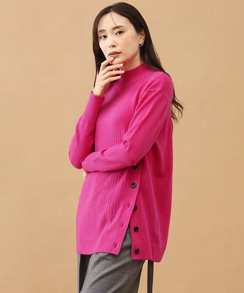 TAKASHIMAYA CASHMERE(レディース、メンズ) / タカシマヤカシミヤ(レディース、メンズ) ニット・セーター | カシミヤ ボタンデザインチュニック【S/M/L】 | 詳細3