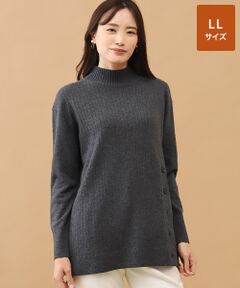 TAKASHIMAYA CASHMERE(レディース、メンズ) / タカシマヤカシミヤ(レディース、メンズ) ニット・セーター | カシミヤ ボタンデザインチュニック【LL】