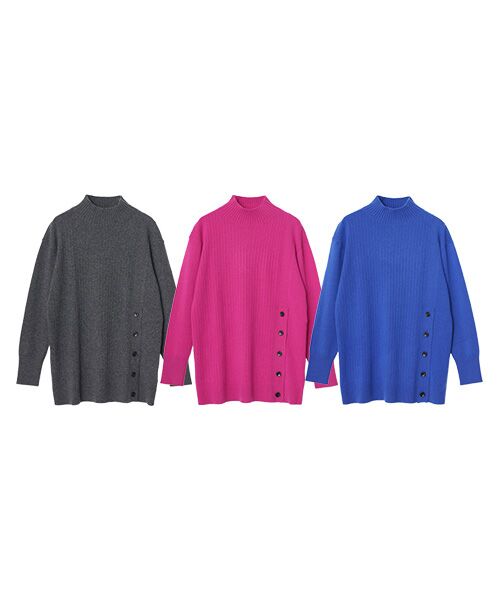 TAKASHIMAYA CASHMERE(レディース、メンズ) / タカシマヤカシミヤ(レディース、メンズ) ニット・セーター | カシミヤ ボタンデザインチュニック【LL】 | 詳細17