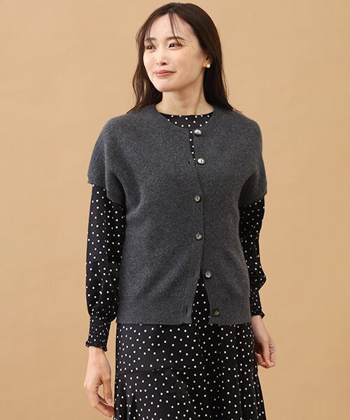TAKASHIMAYA CASHMERE(レディース、メンズ) / タカシマヤカシミヤ(レディース、メンズ) ベスト | カシミヤ 畦編みベスト【S-M/M-L】 | 詳細2