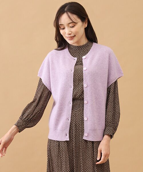 TAKASHIMAYA CASHMERE(レディース、メンズ) / タカシマヤカシミヤ(レディース、メンズ) ベスト | カシミヤ 畦編みベスト【L-LL】 | 詳細12