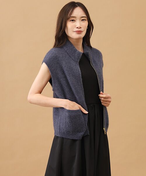 TAKASHIMAYA CASHMERE(レディース、メンズ) / タカシマヤカシミヤ(レディース、メンズ) ベスト | カシミヤシルク ジップジレ【S-M/M-L】 | 詳細9