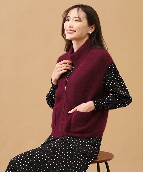TAKASHIMAYA CASHMERE(レディース、メンズ) / タカシマヤカシミヤ(レディース、メンズ) ベスト | カシミヤシルク ジップジレ【S-M/M-L】 | 詳細12