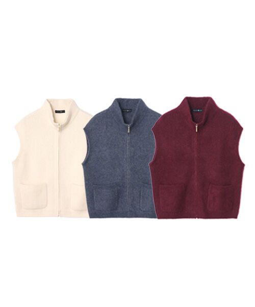 TAKASHIMAYA CASHMERE(レディース、メンズ) / タカシマヤカシミヤ(レディース、メンズ) ベスト | カシミヤシルク ジップジレ【S-M/M-L】 | 詳細23