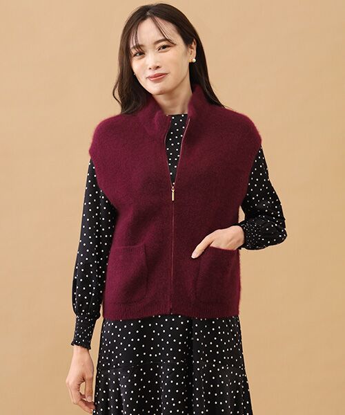 TAKASHIMAYA CASHMERE(レディース、メンズ) / タカシマヤカシミヤ(レディース、メンズ) ベスト | カシミヤシルク ジップジレ【S-M/M-L】 | 詳細13