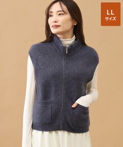 TAKASHIMAYA CASHMERE(レディース、メンズ) / タカシマヤカシミヤ(レディース、メンズ) ベスト | カシミヤシルク ジップジレ【L-LL】