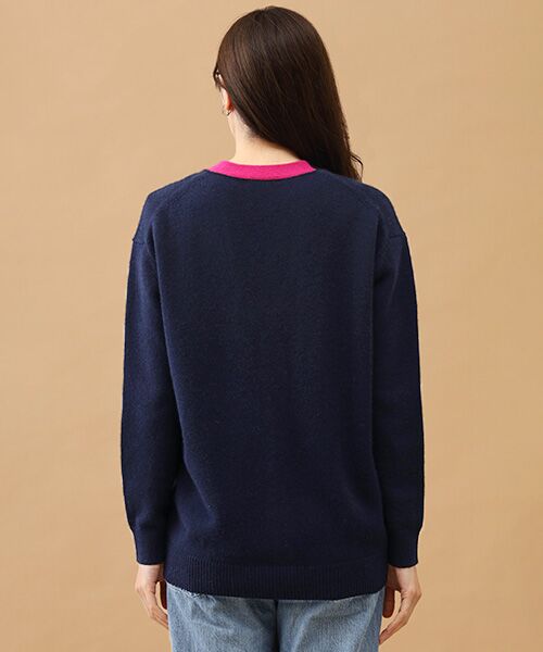 TAKASHIMAYA CASHMERE(レディース、メンズ) / タカシマヤカシミヤ(レディース、メンズ) カーディガン・ボレロ | カシミヤ 配色ロングカーディガン【S-M/M-L】 | 詳細6