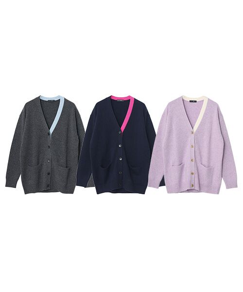TAKASHIMAYA CASHMERE(レディース、メンズ) / タカシマヤカシミヤ(レディース、メンズ) カーディガン・ボレロ | カシミヤ 配色ロングカーディガン【S-M/M-L】 | 詳細20